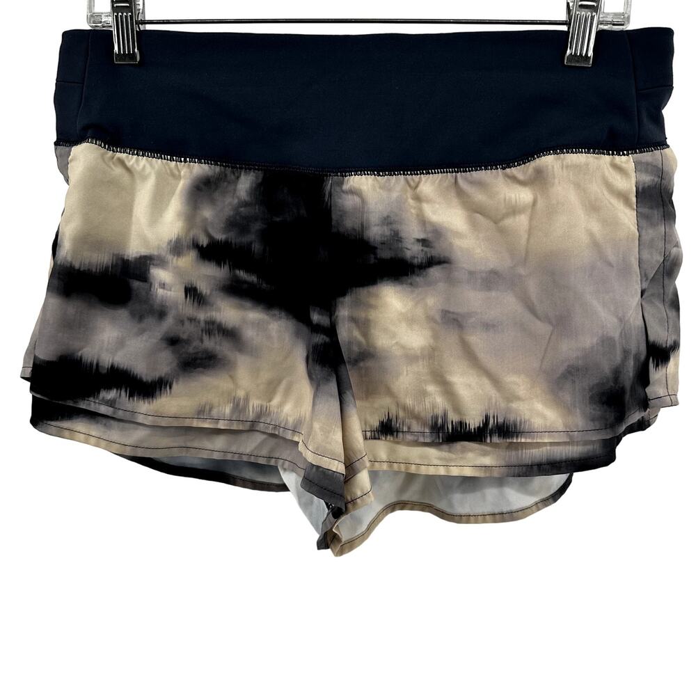 Calia Kick it Up Running Shorts Tie Dye Mid Rise Liner Pocket Navy Blue Medium - Picture 2 of 5